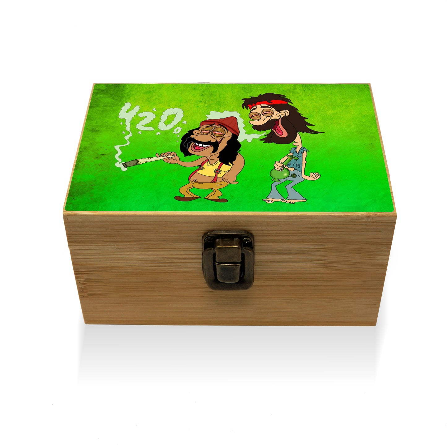Bamboo Stash Box With Design # BB-028