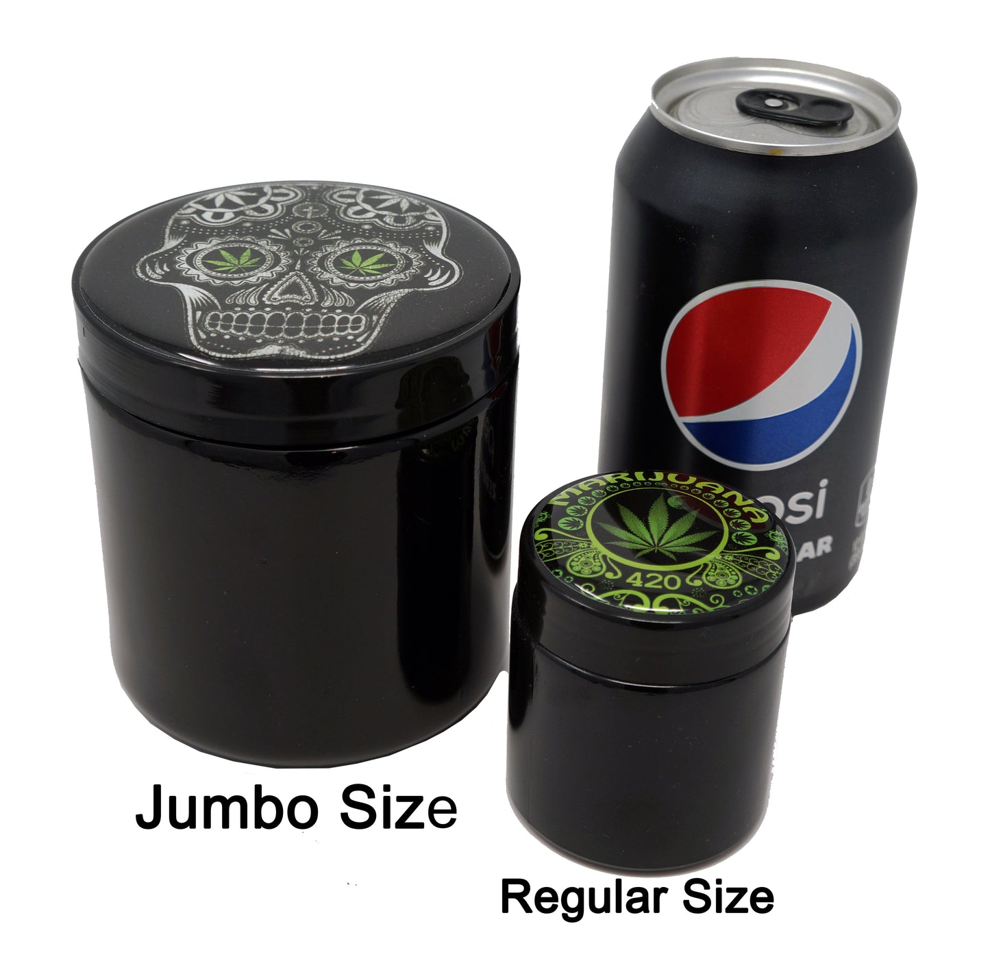 UV Proof Premium Jar Herb Storage Container With Design #UVR-001