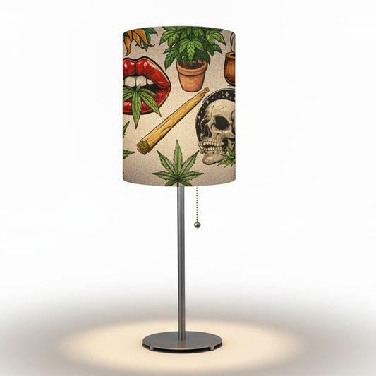 420 #5 Designed Lampshade With Metal Base