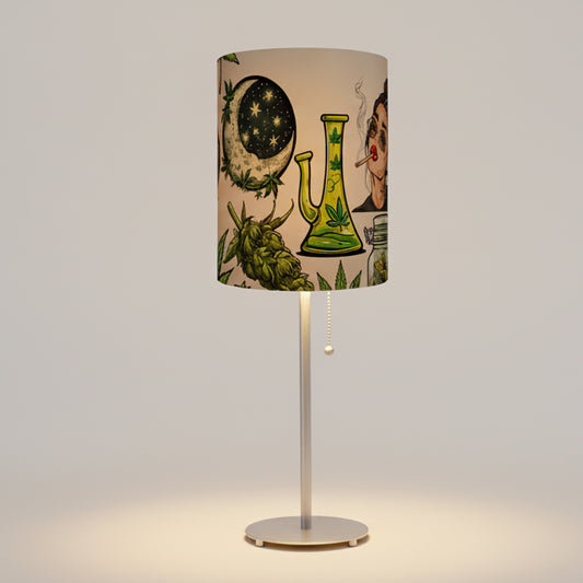 420 #6 Designed Lampshade With Metal Base