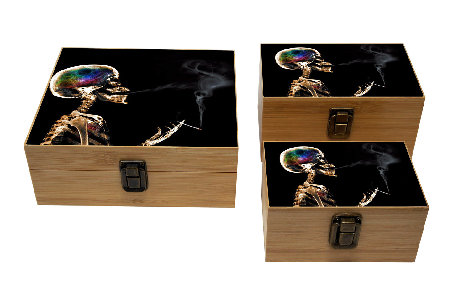 Bamboo Stash Box With Design # BB-012