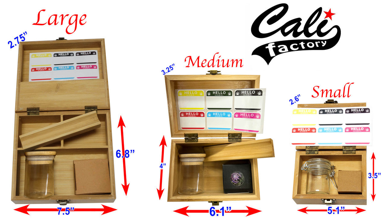 Bamboo Stash Box With Design # BB-012