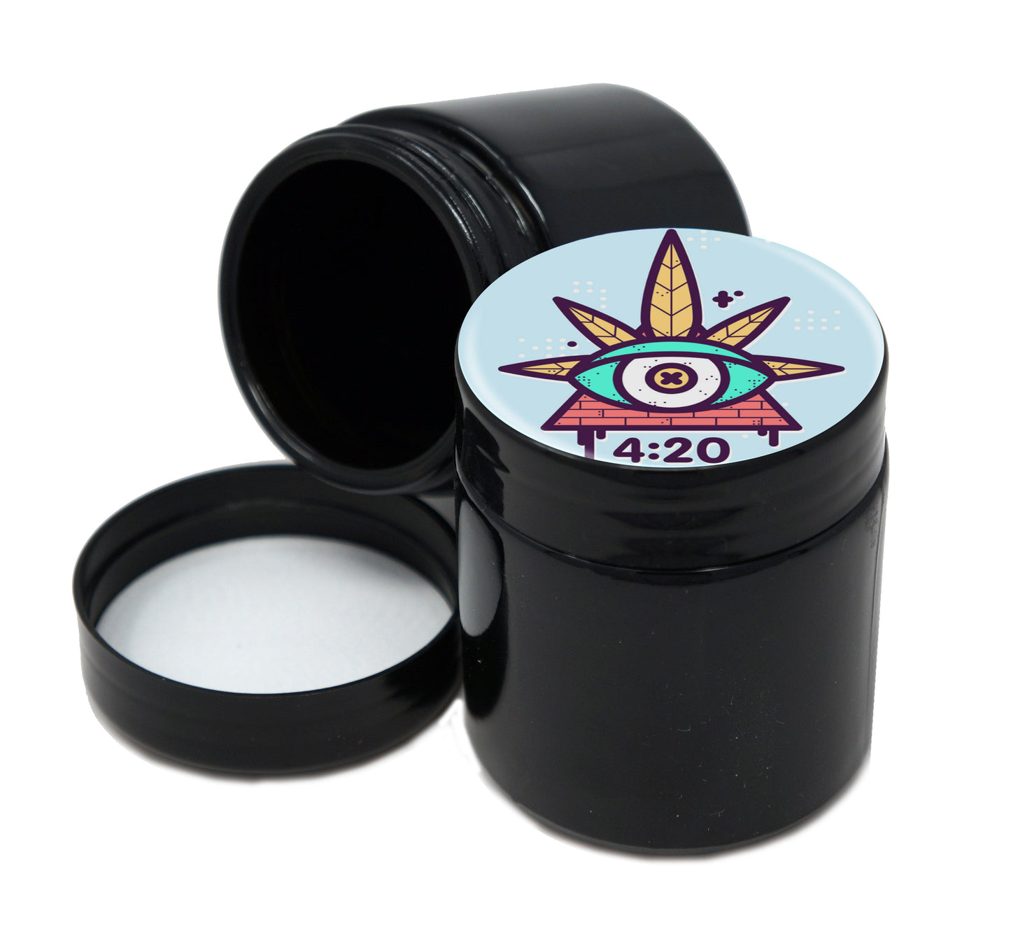 UV Proof Premium Jar Herb Storage Container With Design #UVR-004
