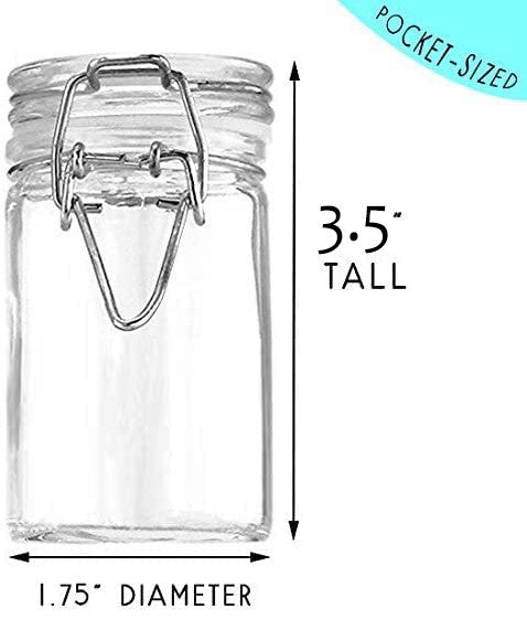 75ml Locking Glass Jar Container With Design #LJ-096