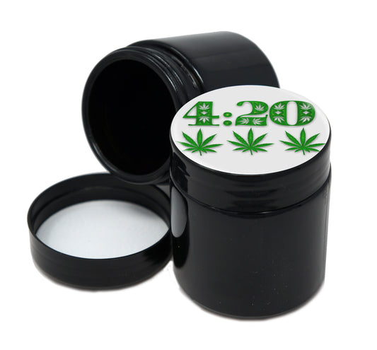 UV Proof Premium Jar Herb Storage Container With Design #UVR-001
