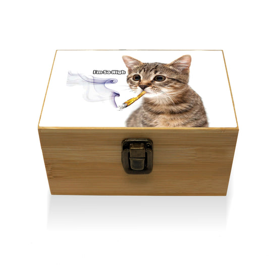 Bamboo Stash Box With Design # BB-031