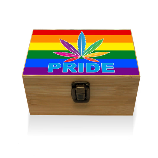 Bamboo Stash Box With Design # BB-019