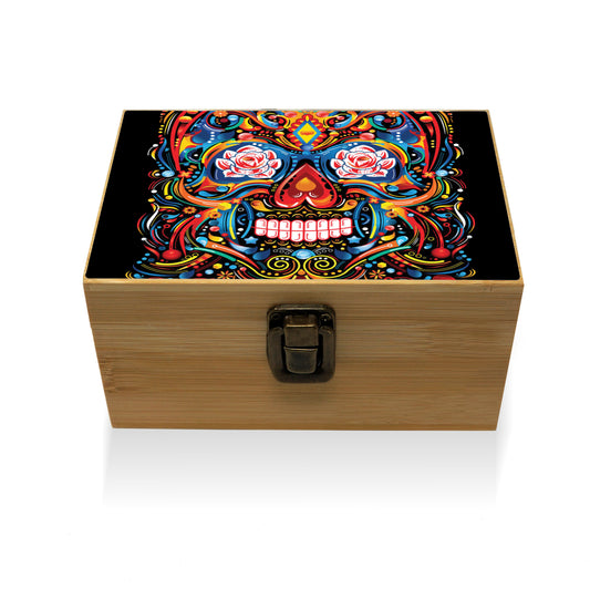 Bamboo Stash Box With Design # BB-027