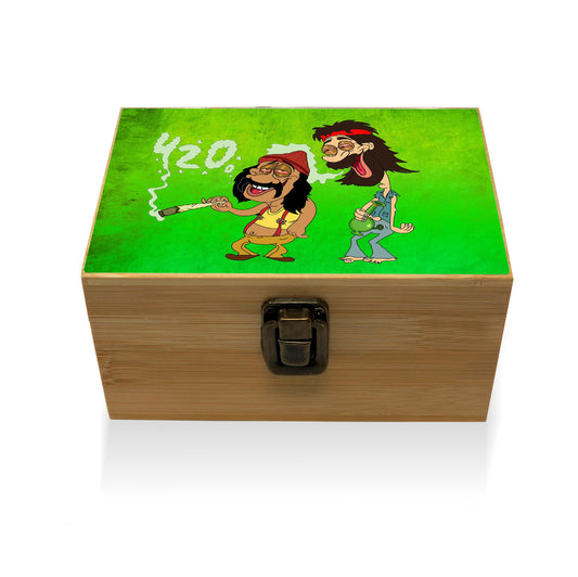 Bamboo Stash Box With Design # BB-028