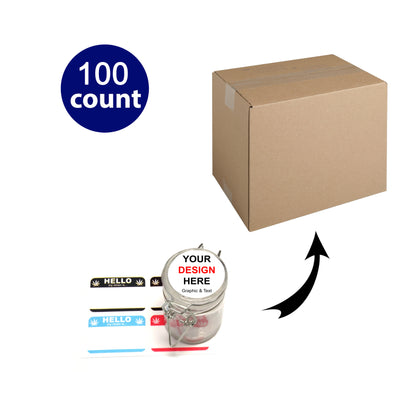 100 Count - Own Design  75ml Glass Locking Jar