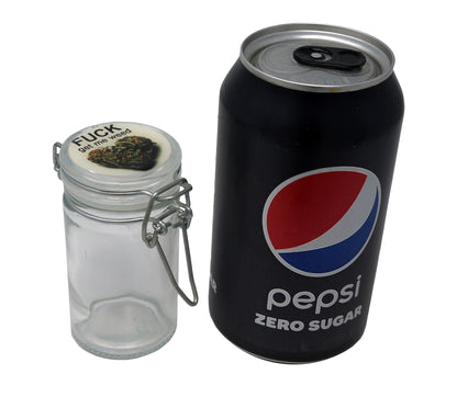 75ml Locking Glass Jar Container With Design #LJ-001