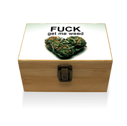 Bamboo Stash Box With Design # BB-007