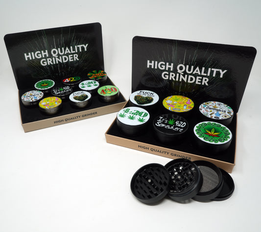 420 Mix Design 4 Part Zinc Alloy Premium Herb Grinder