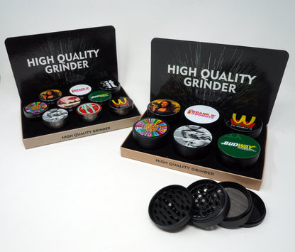 Funny Smoking Design 4 Part Zinc Alloy Premium Herb Grinder