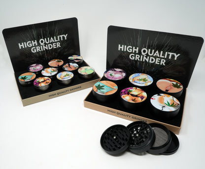 Japanese Anime Girl Mix Design 4 Part Zinc Alloy Premium Herb Grinder