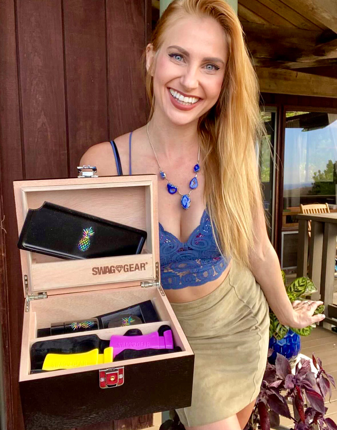 Premium Stash Box Combo Locking Stash Box Grinder Stash Jar and Rolling Tray - 4 Part Herb Grinder - Brand New and Bigger Combo!