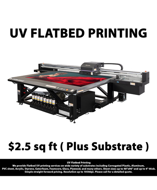 Large UV Flatbed Printing 4 X 8 Feet