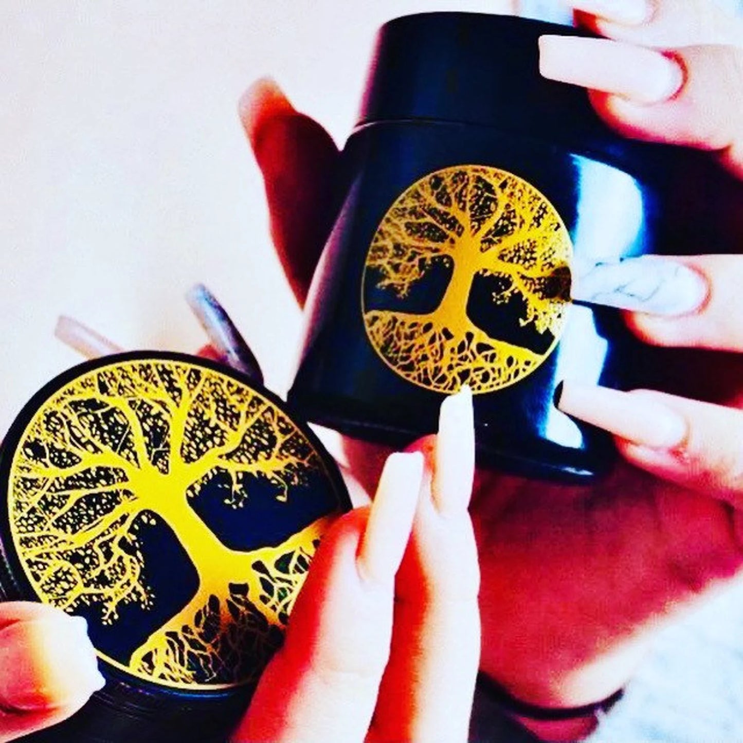 Premium Stash Box Combo Locking Stash Box Grinder Stash Jar and Rolling Tray - 4 Part Herb Grinder - Brand New and Bigger Combo!