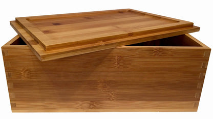 Wooden Stash Box with Rolling Tray - Stash Box with Rolling Tray - Comes with a Magnetic Scraper Large Stash Box Black Stash Box