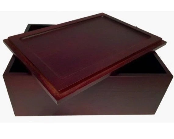 Wooden Stash Box with Rolling Tray - Stash Box with Rolling Tray - Comes with a Magnetic Scraper Large Stash Box Black Stash Box