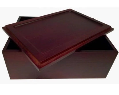 Wooden Stash Box with Rolling Tray - Stash Box with Rolling Tray - Comes with a Magnetic Scraper Large Stash Box Black Stash Box