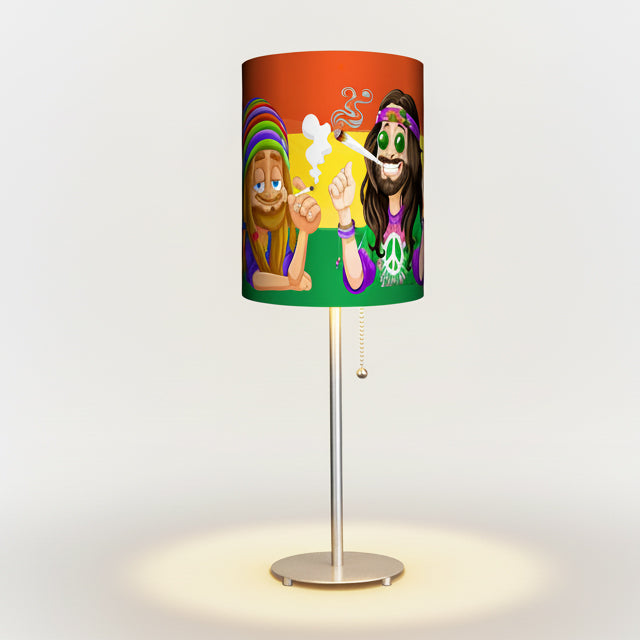 Rasta Designed Lampshade With Metal Base