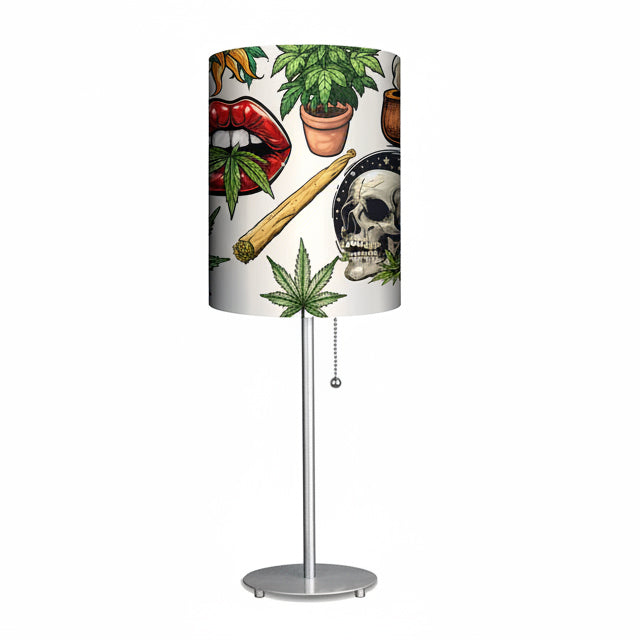 420 #5  Designed Lampshade With Metal Base