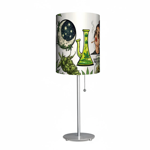 420 #6  Designed Lampshade With Metal Base