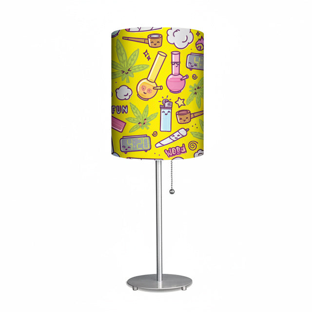 420 #2  Designed Lampshade With Metal Base