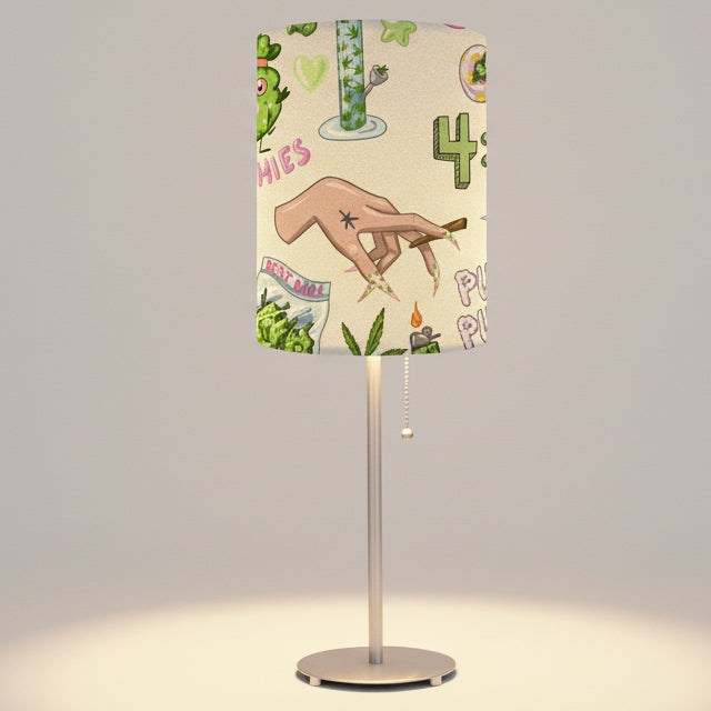 420 #4  Designed Lampshade With Metal Base
