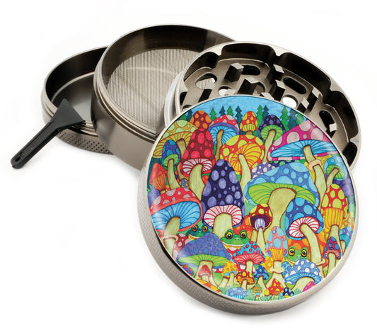 Premium Zinc Alloy Spice & Herb Crusher - Corrosion Resistant & Rust Proof - Diamond Teeth - #ZG-011