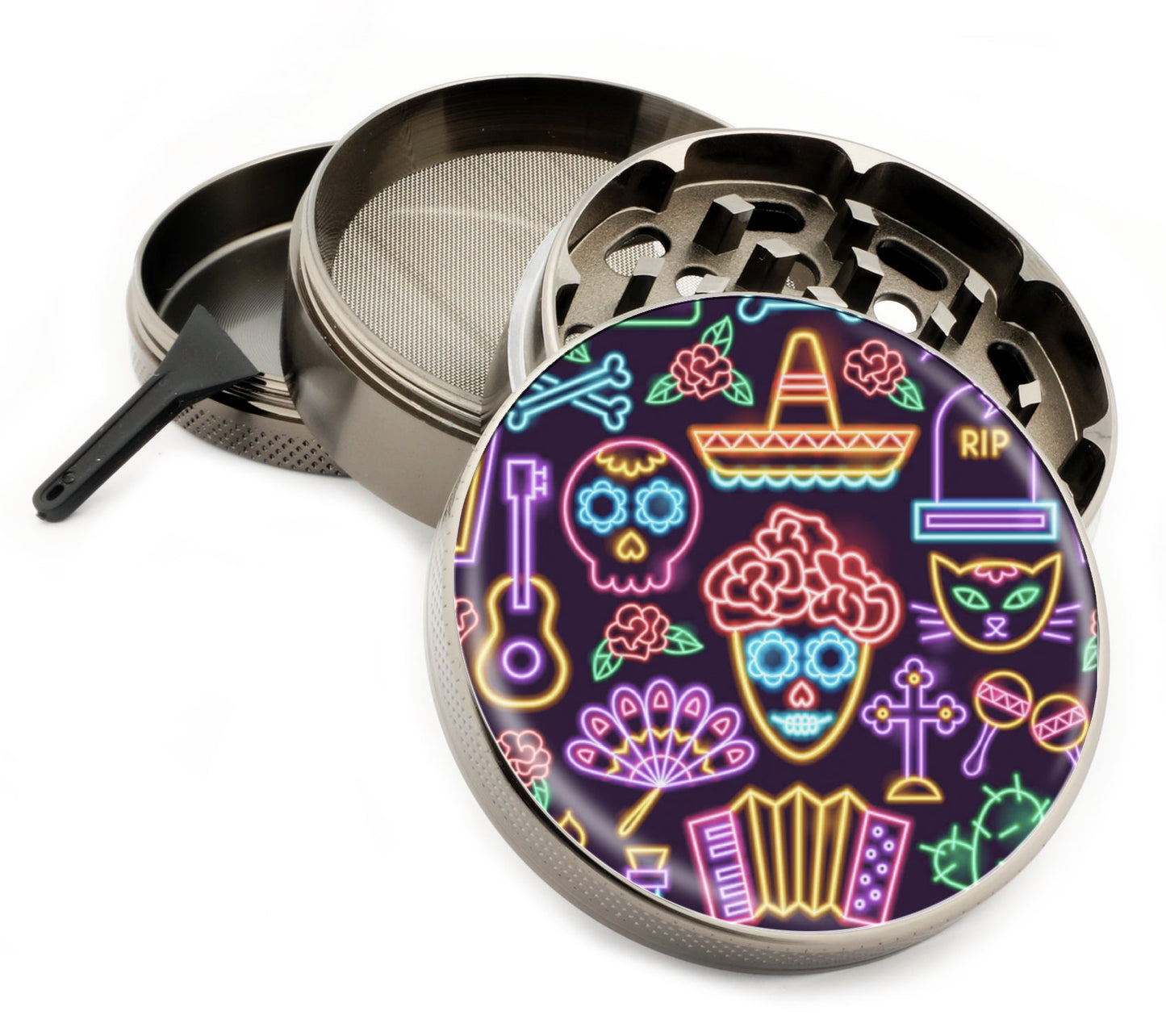 Premium Zinc Alloy Spice & Herb Crusher - Corrosion Resistant & Rust Proof - Diamond Teeth - #ZG-058
