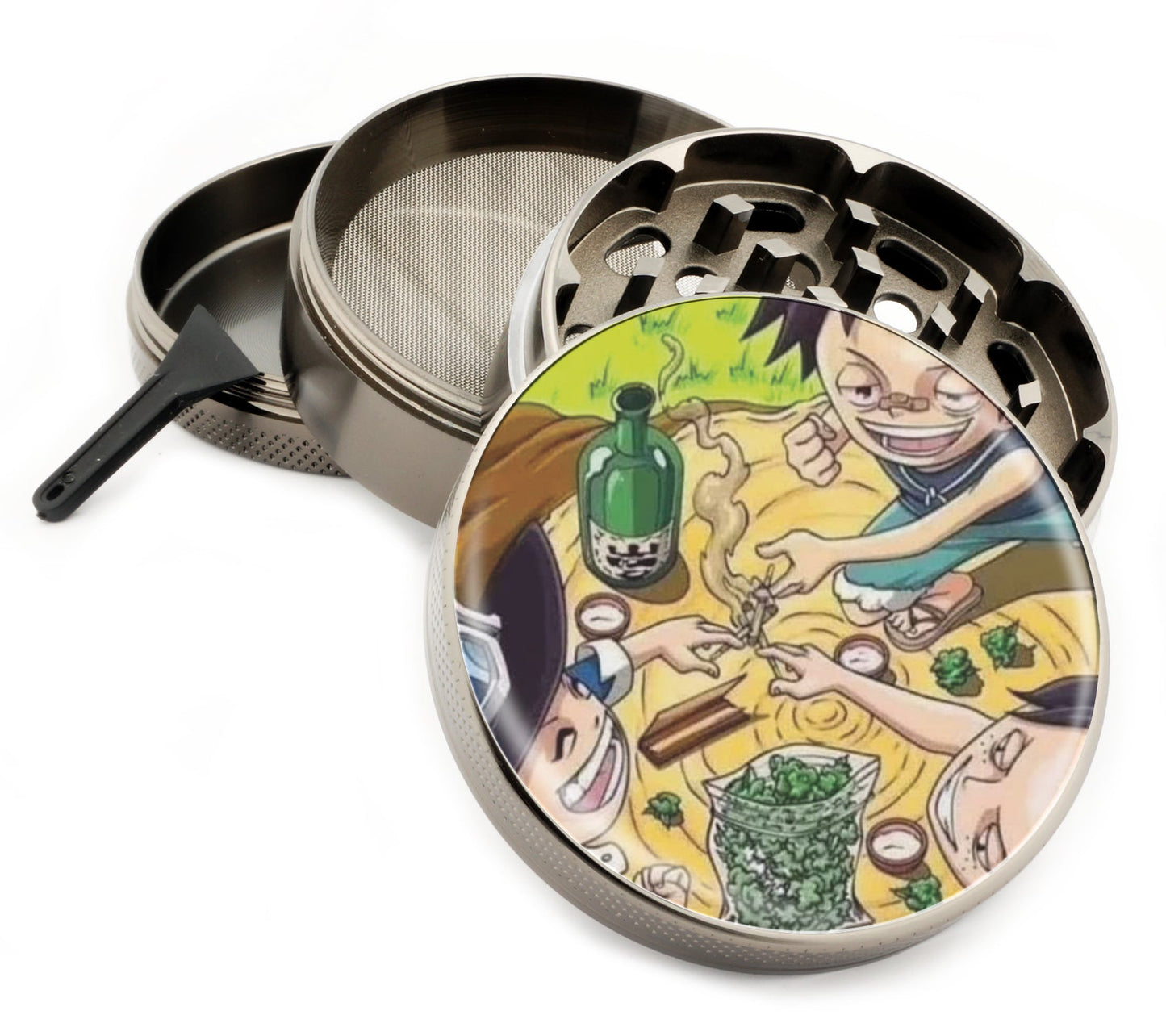 Premium Zinc Alloy Spice & Herb Crusher - Corrosion Resistant & Rust Proof - Diamond Teeth - #ZG-085