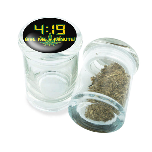 PopTop Glass Container With Design #PJJ-002