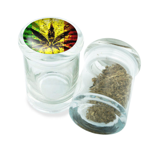 PopTop Glass Container With Design #PJJ-020