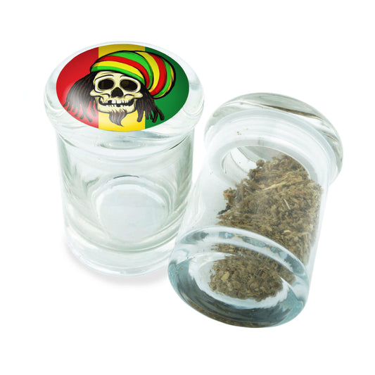 PopTop Glass Container With Design #PJJ-021