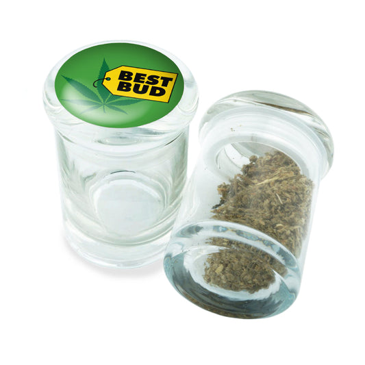 PopTop Glass Container With Design #PJJ-087