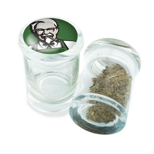 PopTop Glass Container With Design #PJJ-088