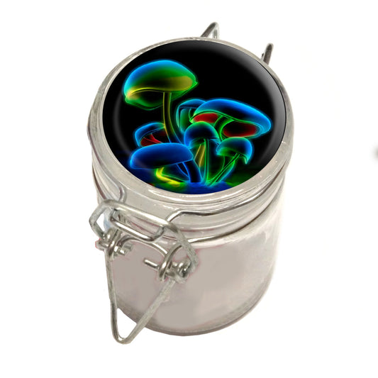 75ml Locking Glass Jar Container With Design #LJ-008