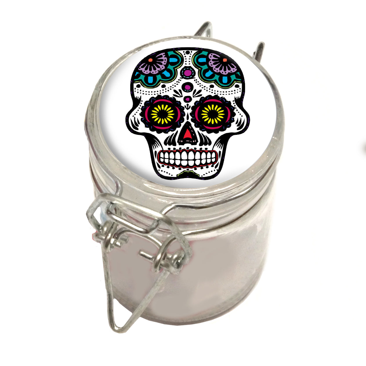 75ml Locking Glass Jar Container With Design #LJ-033