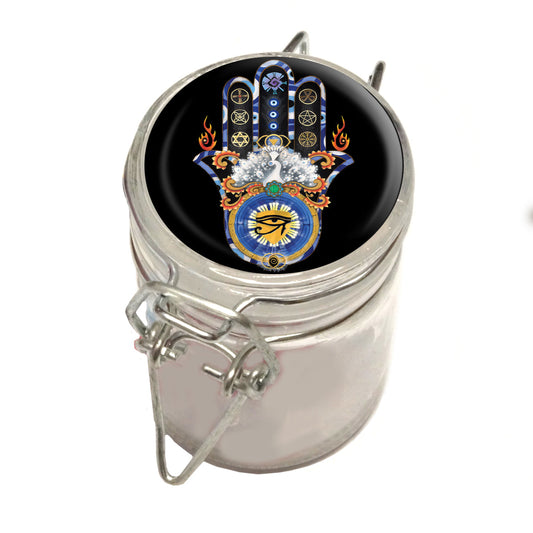 75ml Locking Glass Jar Container With Design #LJ-038