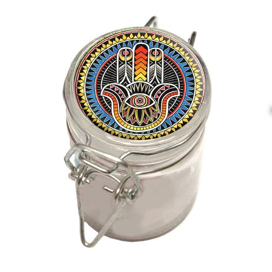 75ml Locking Glass Jar Container With Design #LJ-039
