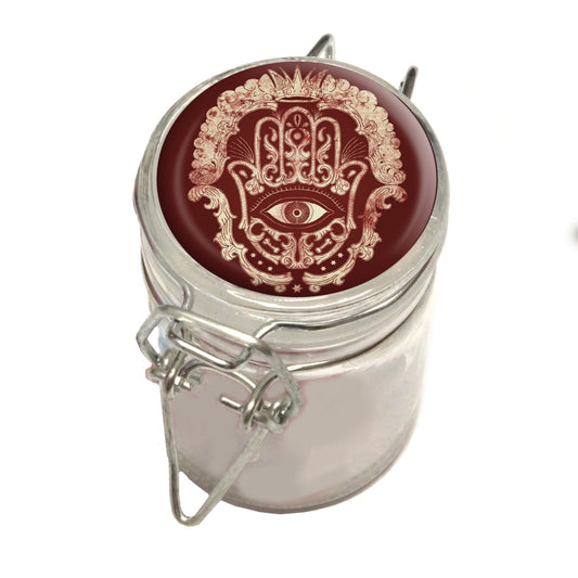 75ml Locking Glass Jar Container With Design #LJ-040