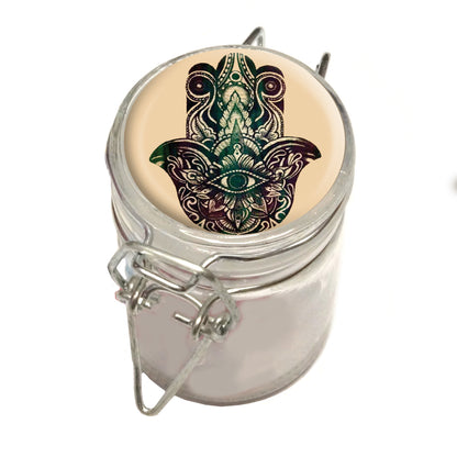 75ml Locking Glass Jar Container With Design #LJ-041