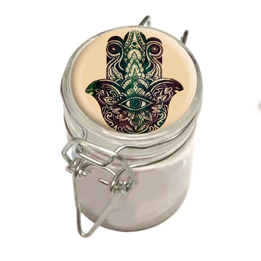 75ml Locking Glass Jar Container With Design #LJ-041