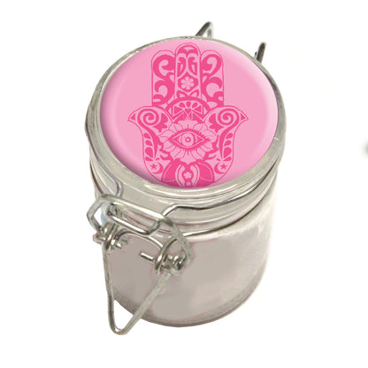 75ml Locking Glass Jar Container With Design #LJ-042
