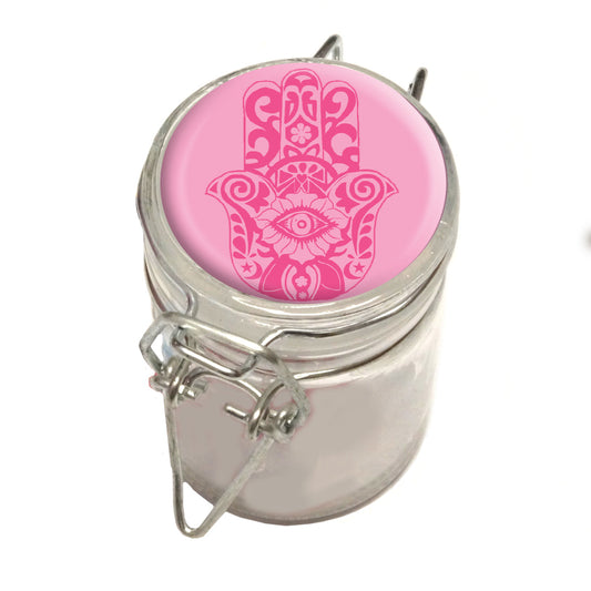 75ml Locking Glass Jar Container With Design #LJ-042