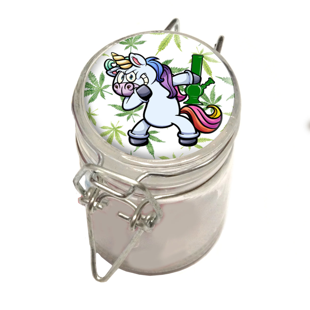 75ml Locking Glass Jar Container With Design #LJ-043