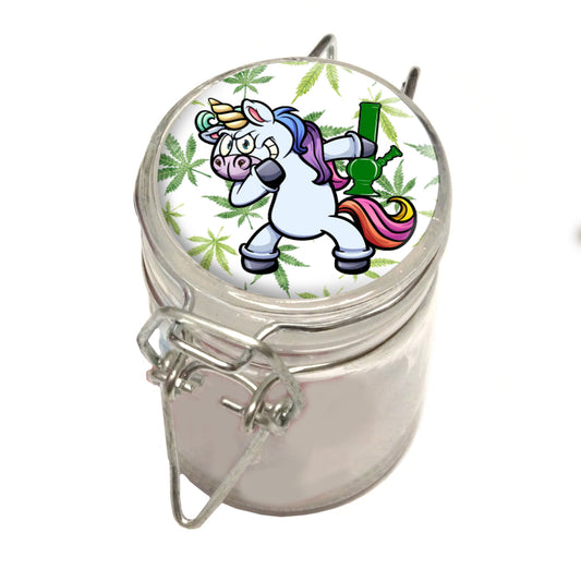 75ml Locking Glass Jar Container With Design #LJ-043