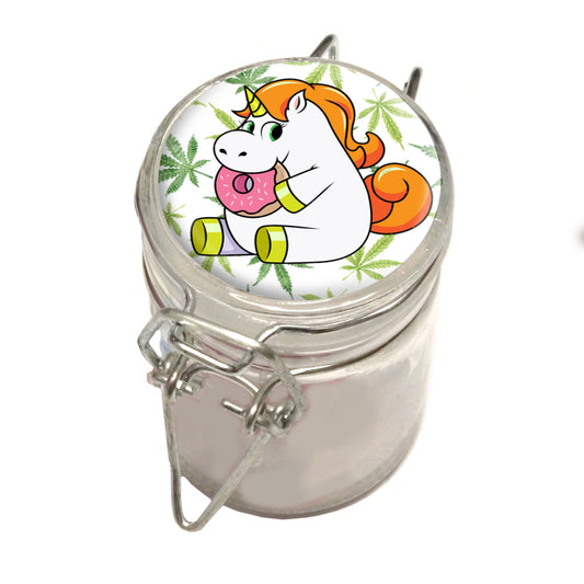 75ml Locking Glass Jar Container With Design #LJ-044